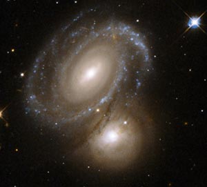Choque de galaxias.