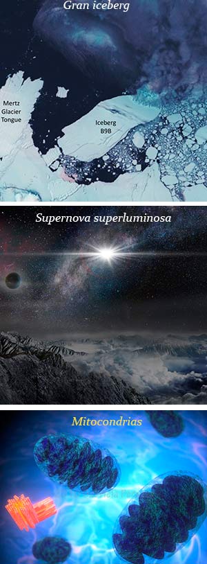 La siembra del iceberg. Supernova super-luminosa. Reciclaje mitocondrial. - Ciencia Fresca podcast - CienciaEs.com