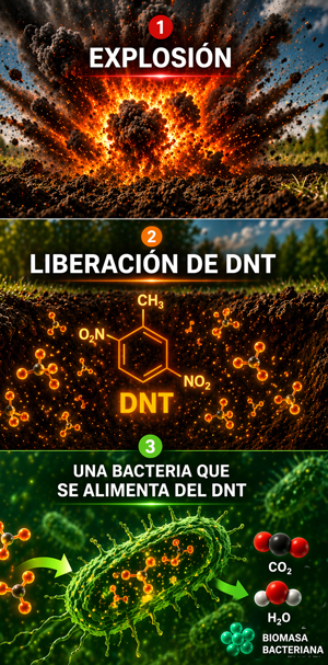 Bacteria que degrada DNT - Hablando con Científicos podcast - Cienciaes.com