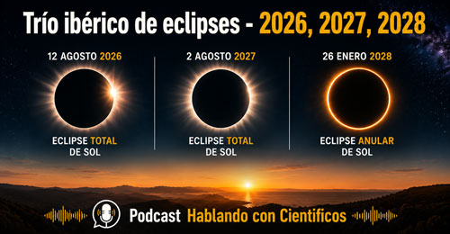 Tres eclipses - Hablando con Científicos podcast - Cienciaes.com